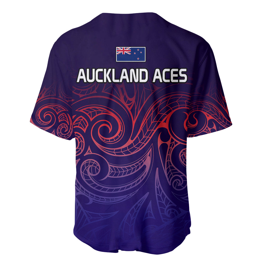 New Zealand Auckland Cricket Baseball Jersey Maori Traditional Ethnic Style LT9 - Polynesian Pride