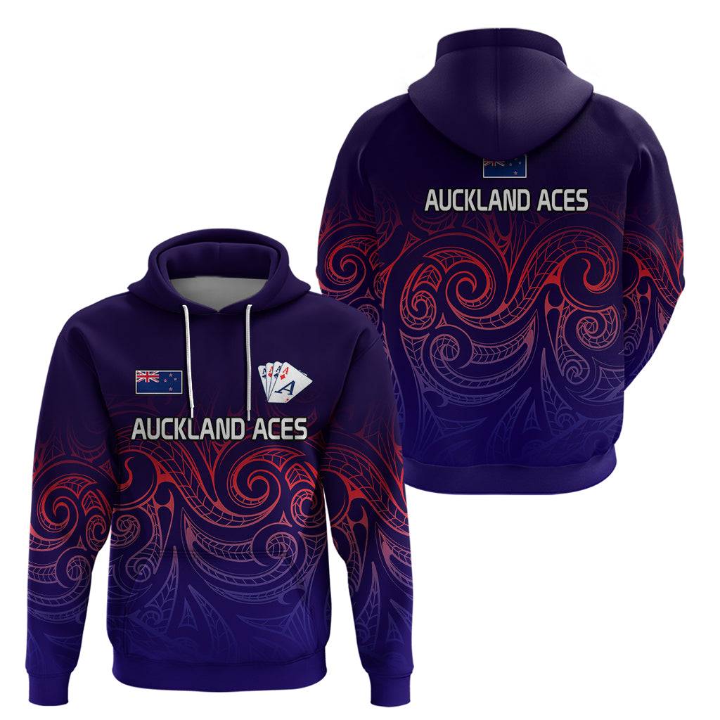 New Zealand Auckland Cricket Hoodie Maori Traditional Ethnic Style LT9 - Polynesian Pride