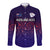 New Zealand Auckland Cricket Long Sleeve Button Shirt Maori Traditional Ethnic Style LT9 Unisex Gradient - Polynesian Pride