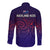 New Zealand Auckland Cricket Long Sleeve Button Shirt Maori Traditional Ethnic Style LT9 - Polynesian Pride