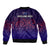 New Zealand Auckland Cricket Sleeve Zip Bomber Jacket Maori Traditional Ethnic Style LT9 - Polynesian Pride