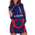 New Zealand Auckland Cricket Hoodie Dress Polynesian with Maori Koru LT9 Blue - Polynesian Pride