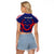 New Zealand Auckland Cricket Raglan Cropped T Shirt Polynesian with Maori Koru LT9 - Polynesian Pride