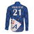 (Custom Text And Number) New Zealand Cricket Long Sleeve Button Shirt Auckland Aces Sporty Style LT9 - Polynesian Pride