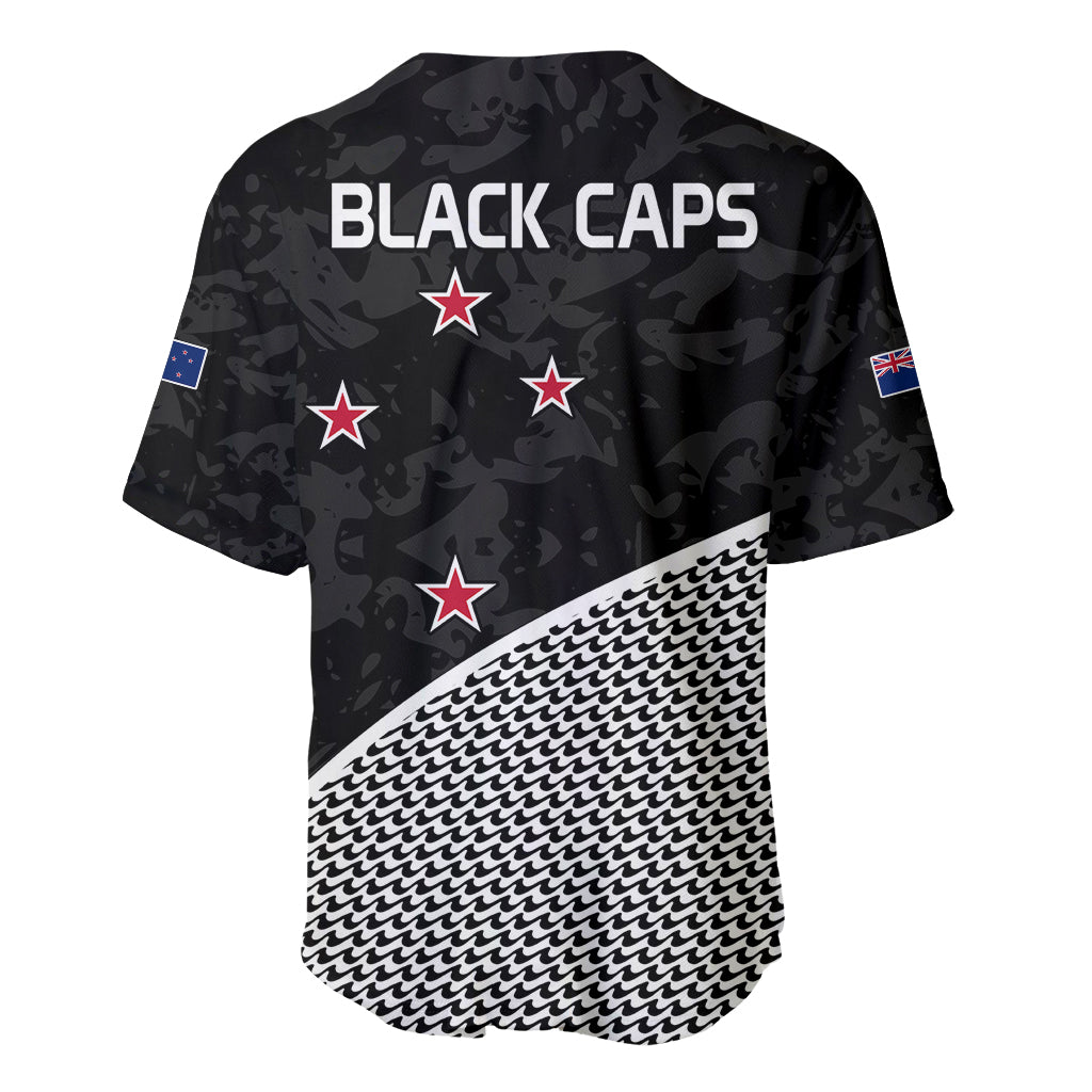 New Zealand Cricket Baseball Jersey Black Cap Sporty Style No1 LT9 - Polynesian Pride
