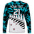 (Custom Text And Number) New Zealand Cricket Long Sleeve Shirt Black Cap Sporty Style No2 LT9 - Polynesian Pride