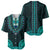 African Dashiki Baseball Jersey With Polynesian Pattern - Teal LT9 - Polynesian Pride