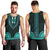 African Dashiki Men Tank Top With Polynesian Pattern - Teal LT9 - Polynesian Pride