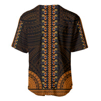 African Dashiki Baseball Jersey With Polynesian Pattern - Gold LT9 - Polynesian Pride