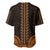 African Dashiki Baseball Jersey With Polynesian Pattern - Gold LT9 - Polynesian Pride