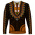 African Dashiki Long Sleeve Shirt With Polynesian Pattern - Gold LT9 Unisex Gold - Polynesian Pride