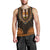 African Dashiki Men Tank Top With Polynesian Pattern - Gold LT9 - Polynesian Pride