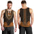 African Dashiki Men Tank Top With Polynesian Pattern - Gold LT9 - Polynesian Pride