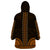 African Dashiki Wearable Blanket Hoodie With Polynesian Pattern - Gold LT9 - Polynesian Pride