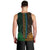 African Dashiki Men Tank Top With Polynesian Pattern - Half Green and Gold LT9 - Polynesian Pride