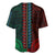 African Dashiki Baseball Jersey With Polynesian Pattern - Half Green and Red LT9 - Polynesian Pride