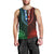 African Dashiki Men Tank Top With Polynesian Pattern - Half Green and Red LT9 - Polynesian Pride