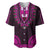 African Dashiki Baseball Jersey With Polynesian Pattern - Pink LT9 Pink - Polynesian Pride