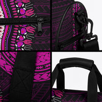African Dashiki With Polynesian Pattern Pink Duffle Bag LT9 - Polynesian Pride