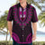 African Dashiki Hawaiian Shirt With Polynesian Pattern - Pink LT9 - Polynesian Pride