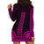 African Dashiki Hoodie Dress With Polynesian Pattern - Pink LT9 - Polynesian Pride