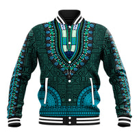 African Dashiki Baseball Jacket With Tapa Pattern - Teal LT9 Unisex Teal - Polynesian Pride
