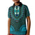 African Dashiki Kid Polo Shirt With Tapa Pattern - Teal LT9 Kid Teal - Polynesian Pride