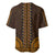 African Dashiki Baseball Jersey With Tapa Pattern - Gold LT9 - Polynesian Pride