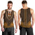 African Dashiki Men Tank Top With Tapa Pattern - Gold LT9 - Polynesian Pride