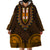 African Dashiki Wearable Blanket Hoodie With Tapa Pattern - Gold LT9 - Polynesian Pride