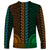 African Dashiki Long Sleeve Shirt With Tapa Pattern - Half Green and Gold LT9 - Polynesian Pride