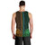 African Dashiki Men Tank Top With Tapa Pattern - Half Green and Gold LT9 - Polynesian Pride