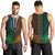 African Dashiki Men Tank Top With Tapa Pattern - Half Green and Gold LT9 - Polynesian Pride