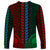 African Dashiki Long Sleeve Shirt With Tapa Pattern - Half Green and Red LT9 - Polynesian Pride