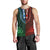 African Dashiki Men Tank Top With Tapa Pattern - Half Green and Red LT9 - Polynesian Pride