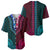 African Dashiki Baseball Jersey With Tapa Pattern - Half Teal and Pink LT9 - Polynesian Pride