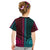 African Dashiki Kid T Shirt With Tapa Pattern - Half Teal and Pink LT9 - Polynesian Pride