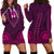 African Dashiki Hoodie Dress With Tapa Pattern - Pink LT9 - Polynesian Pride