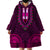 African Dashiki Wearable Blanket Hoodie With Tapa Pattern - Pink LT9 - Polynesian Pride