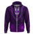 African Dashiki Hoodie With Tapa Pattern Purple LT9 Zip Hoodie Purple - Polynesian Pride