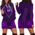 African Dashiki Hoodie Dress With Tapa Pattern - Purple LT9 - Polynesian Pride