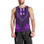 African Dashiki Men Tank Top With Tapa Pattern - Purple LT9 - Polynesian Pride