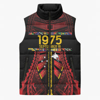 Independen Stet bilong Papua Niugini 1975 Sleeveless Puffer Jacket Red Tribal Papua New Guinea Province Flag LT9 Unisex Red - Polynesian Pride