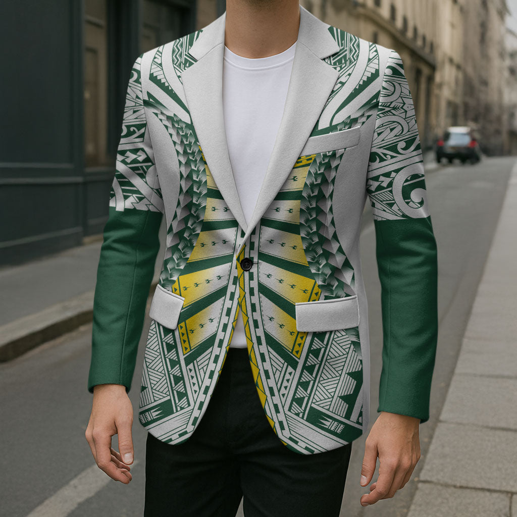 Cook Islands 1965 National Pride Blazer White Tribal Pattern LT9 - Polynesian Pride