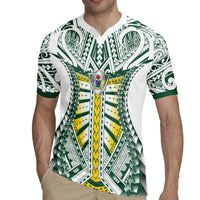 Cook Islands 1965 National Pride Rugby Jersey White Tribal Pattern LT9 - Polynesian Pride
