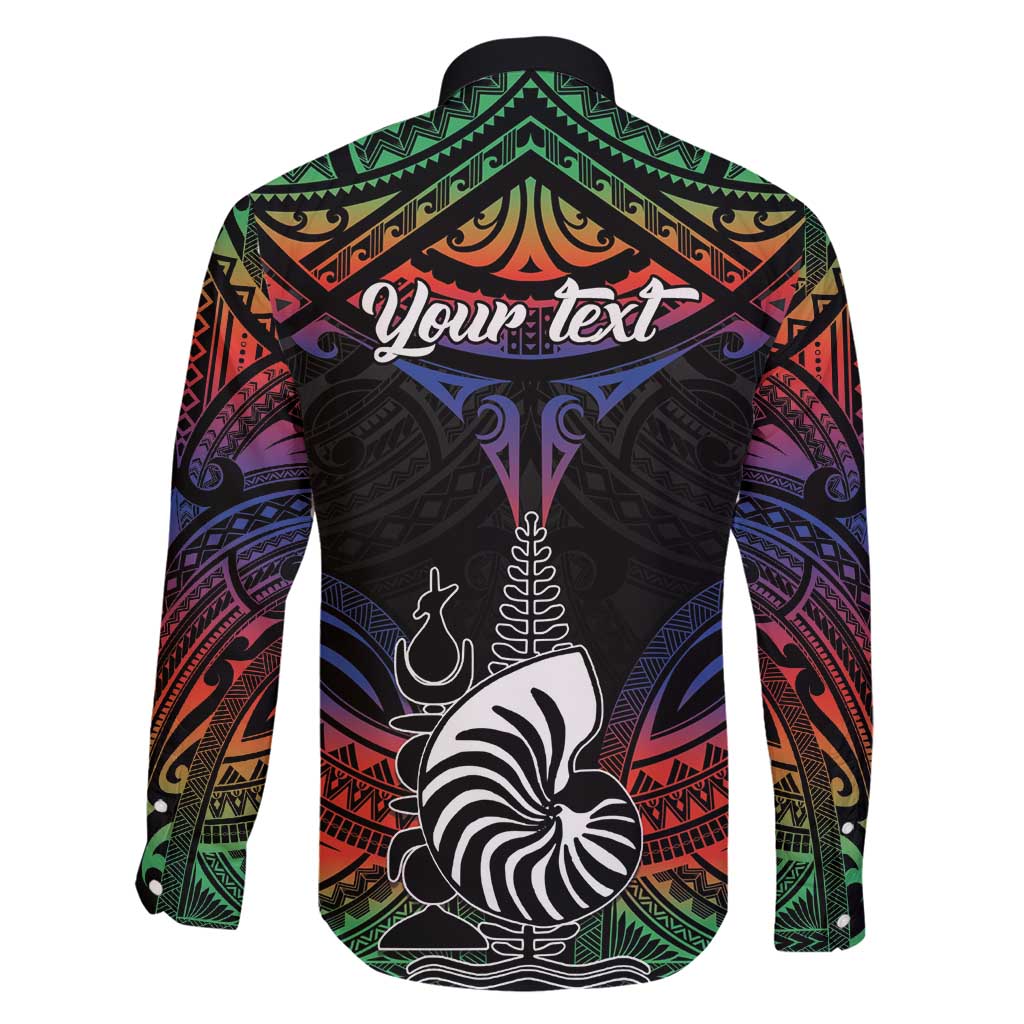 Personalised New Caledonia All Saints Day Family Matching Long Sleeve Bodycon Dress and Hawaiian Shirt Candle Light with Polynesian Style