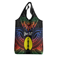 Personalised New Caledonia All Saints Day Grocery Bag Candle Light with Polynesian Style