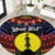 Personalised New Caledonia All Saints Day Round Carpet Candle Light with Polynesian Style