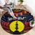 Personalised New Caledonia All Saints Day Round Carpet Candle Light with Polynesian Style