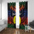 Personalised New Caledonia All Saints Day Window Curtain Candle Light with Polynesian Style